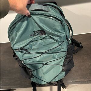 The North Face Green and Black Backpack
